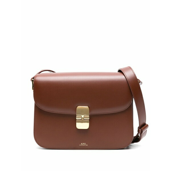 アーペーセー レディース ショルダーバッグ 御徒面子 Grace leather cross body bag Brown