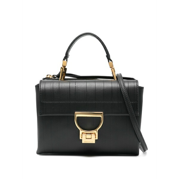 コチネレ レディース トートバッグ 御徒面子 Logo hardware satchel Black