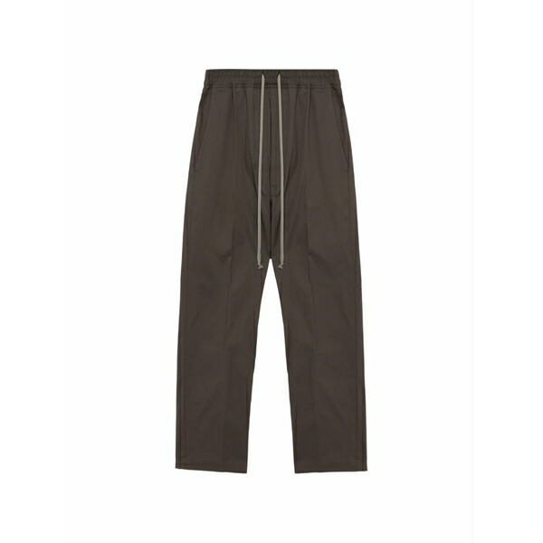 リックオウエンス メンズ 心地よいズボン下 ボトムス Drawstring-waisr trousers Brown