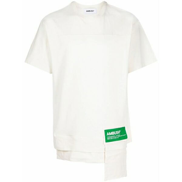 アンブッシュ メンズ ティーシャツ トップス Waist-pocket logo-patch t-shirt Neutrals
