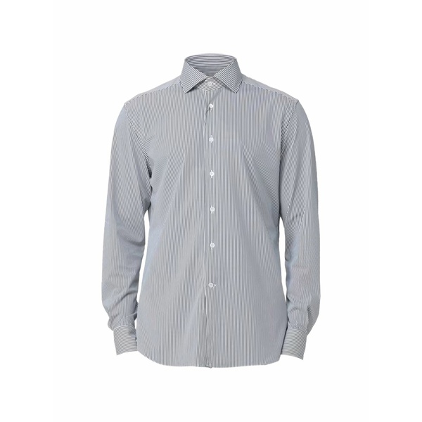 コルネリアーニ メンズ ティーシャツ トップス Vertical-stripe long-sleeve shirt Grey