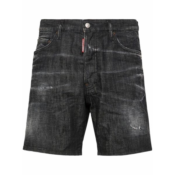 ディースクエアード メンズ 心地よいズボン下 ボトムス Marine denim shorts Black