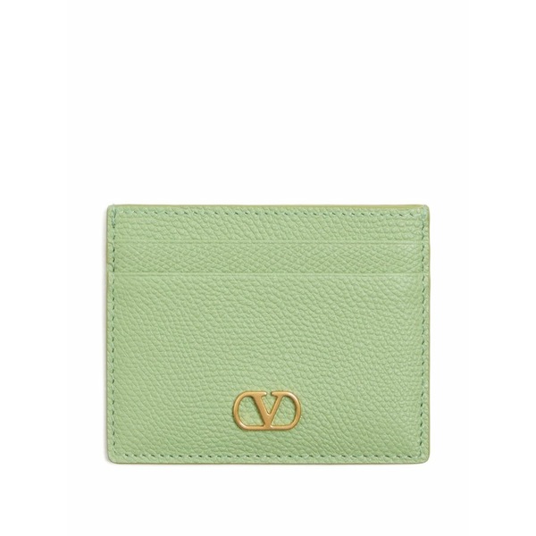 ヴァレンティノ ガラヴァーニ レディース 金入れ 付属物 Vlogo signature grainy calfskin card holder Green