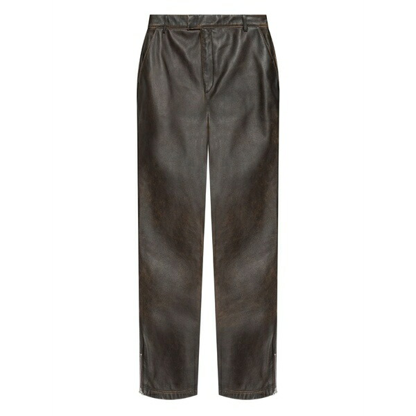 リプレゼント メンズ 心地よいズボン下 ボトムス Leather trousers Brown
