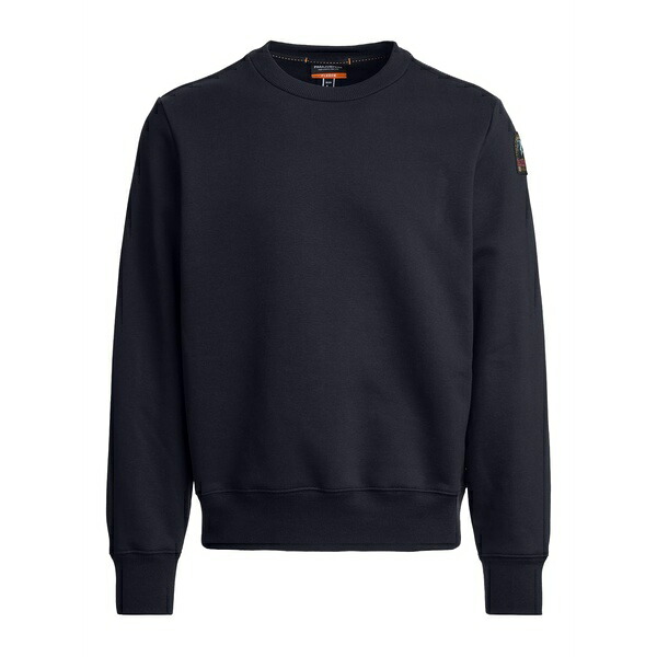 パラジャンパーズ メンズ パーカー・スウェットシャツ アウター Logo-patch crew-neck sweatshirt Black
