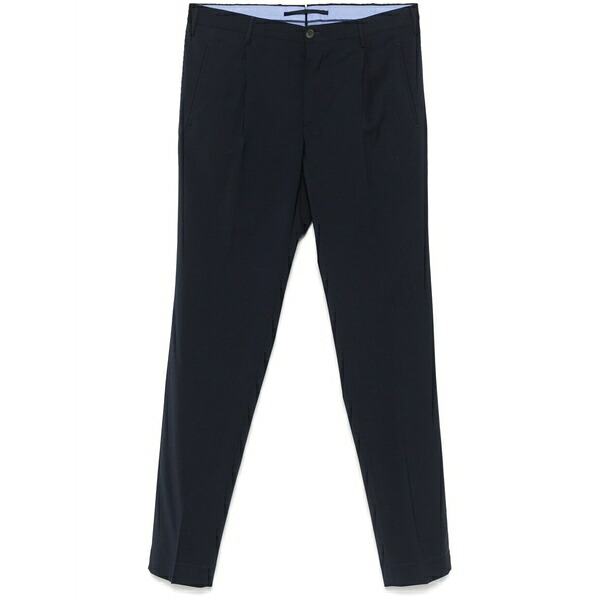 インコテックス メンズ 心地好いズボン下 ボトムス Tapered fit trousers Blue