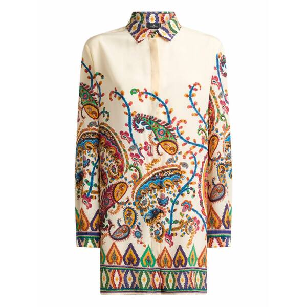 エトロ レディース プルオーバー トップス Floral paisley print silk shirt Neutrals