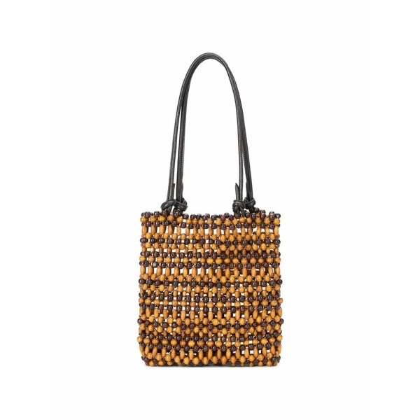 ステゥド レディース トートバッグ 御徒面子 Mini baja beaded tote bag Neutrals