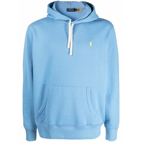 ラルフローレン メンズ パーカー・スウェットシャツ アウター Embroidered logo relaxed-fit hoodie Blue