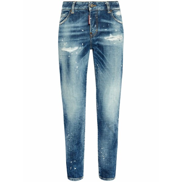 ディースクエアード レディース ジーンズズボン下 ボトムス Logo patch jeans  Blue
