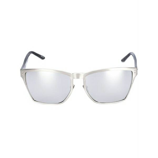 リンダ ファロー メンズ サングラス・アイウェア 添え物 Square frame sunglasses     Metallic
