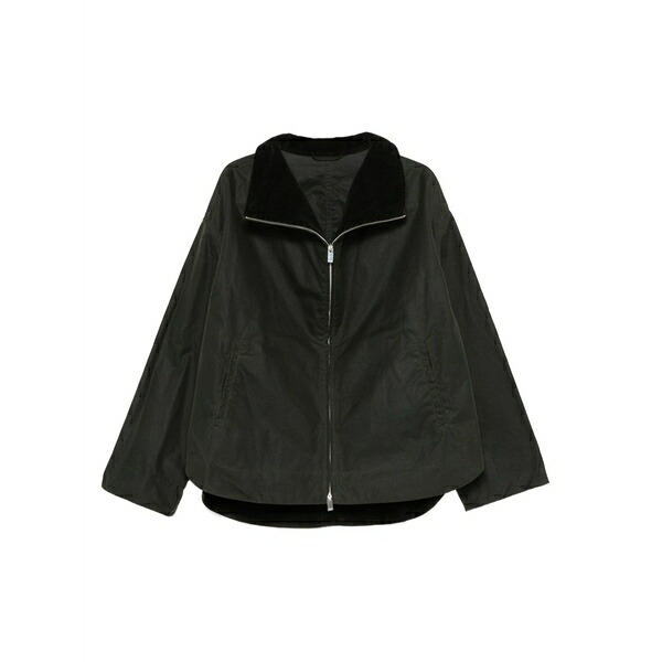 トーテム レディース 上衣＆上衣 アウター Zipped corduroy-collar jacket Green