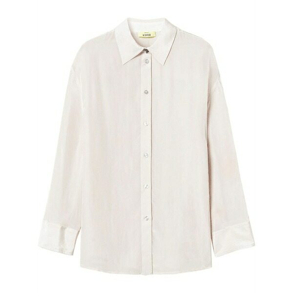 ツイン書き割り レディース ティーシャツ トップス Myfo satin shirt Neutrals