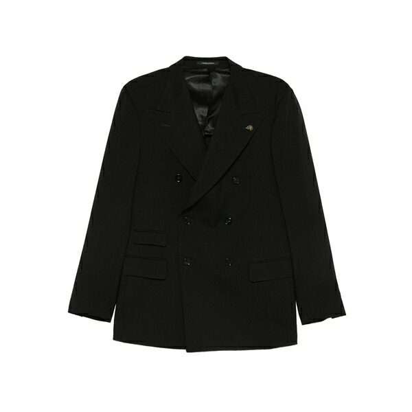 ガブリエレ パジーニ メンズ 上衣＆上衣 アウター Double-breasted structured jacket Black