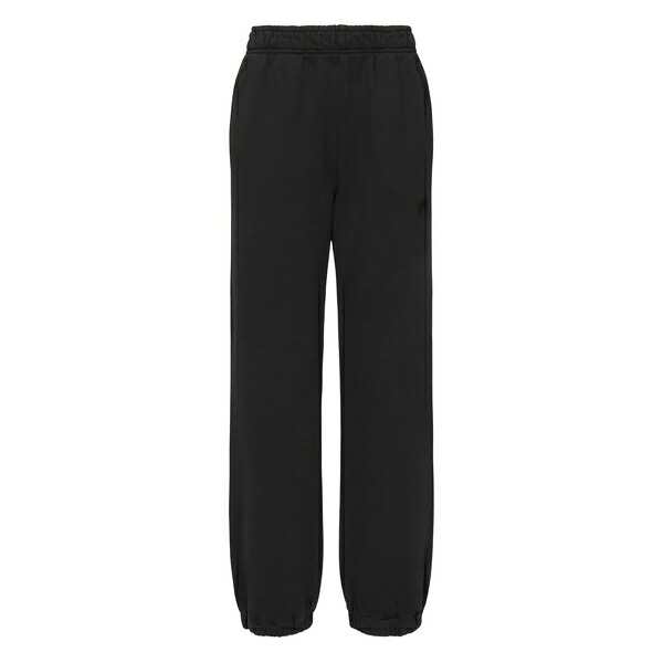 ピンコ レディース 心地よいズボン下 ボトムス Embroidered cuffed track pants Black
