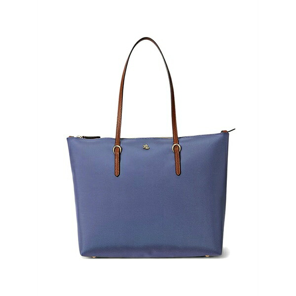 ラルフローレン レディース トートバッグ バッグ Medium keaton logo-plaque tote bag Blue|asty