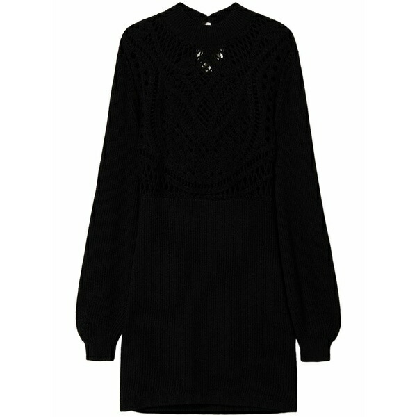 ツイン書き割り レディース 衣裳 トップス Cut-out detailing dress Black