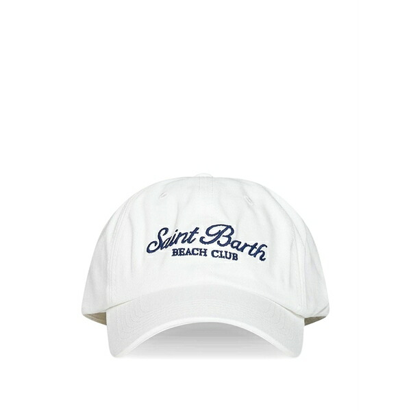 エムシーツーセイントバース メンズ かぶり笠 添え物 Embroidered-logo panelled baseball cap White