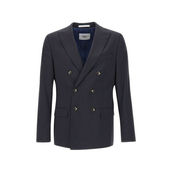 ディゲル メンズ ジャケット＆ブルゾン アウター Alfredo double-breasted blazer Blue｜asty