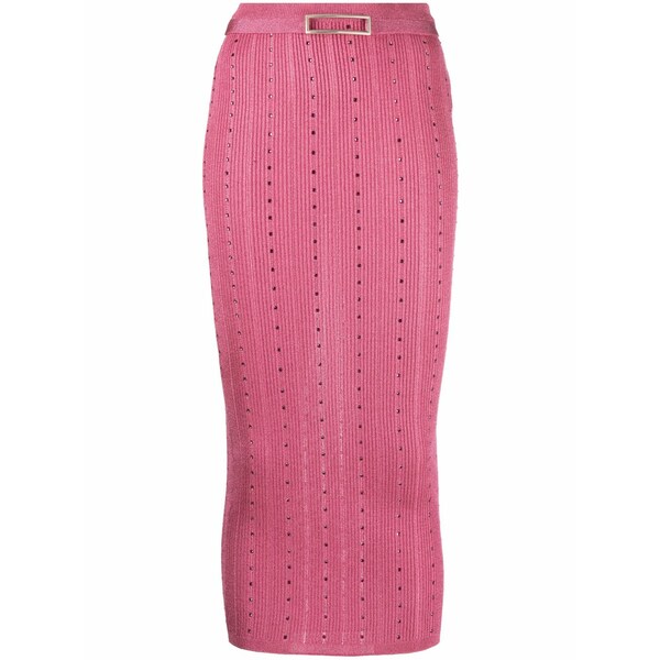 アレッサンドラ・リッチ レディース スコート ボトムス Embellished knitted MIDI skirt Pink