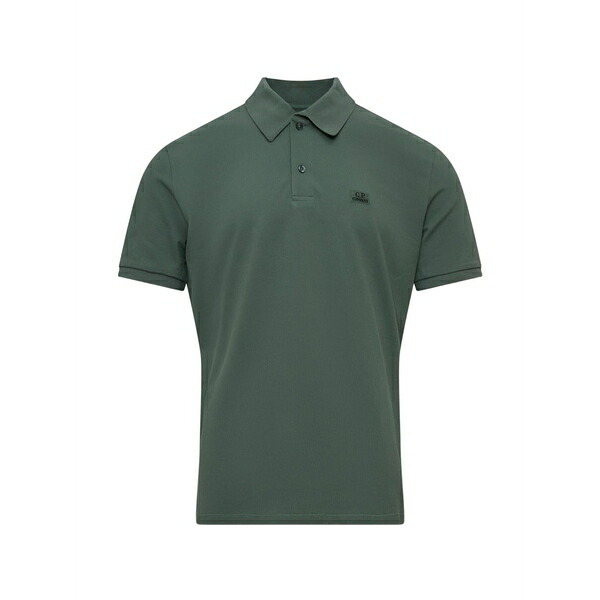 シーピーカンパニー メンズ スポーツシャツ トップス Logo-patch polo shirt Green