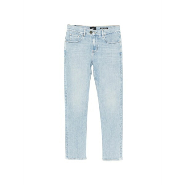 7フォーオールマンカインド メンズ ジーンズズボン下 ボトムス Slimmy tapered logo-patch jeans Blue