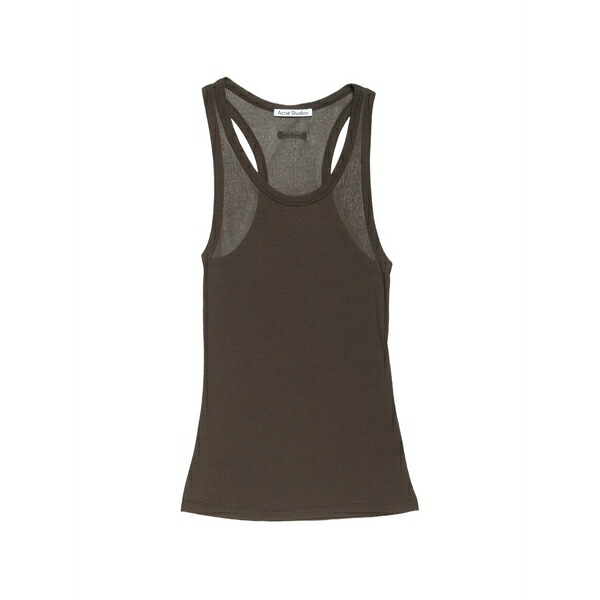 アクネ ストゥディオズ レディース カットソー トップス Ribbed-knit tank top Brown