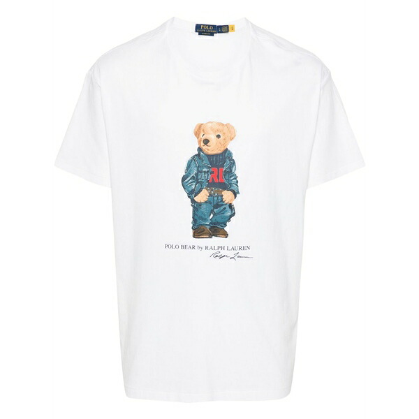 ラルフローレン メンズ ティーシャツ トップス Polo bear-print t-shirt White