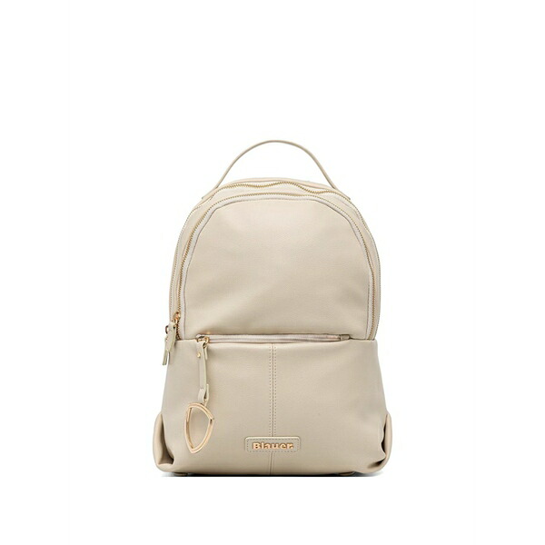 ブラウアー レディース うしろ側容器に並べる・背嚢 御徒面子 Logo-plaque pebbled backpack White