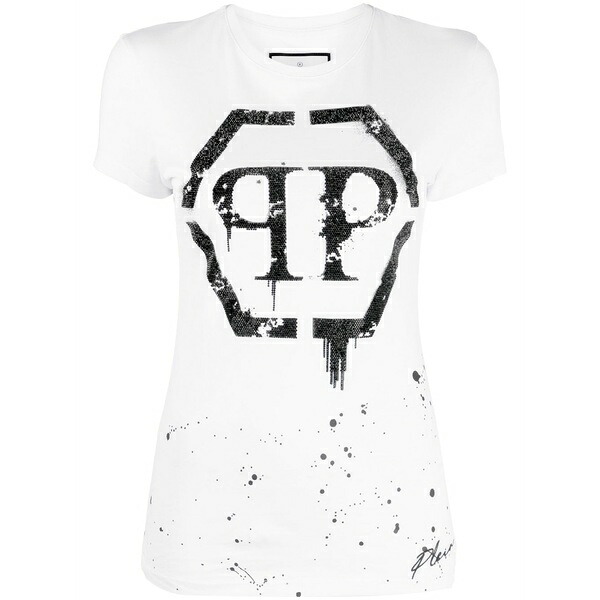 フィリップ飾り気の無い レディース プルオーバー トップス Sexy pure fit hexagon t-shirt White