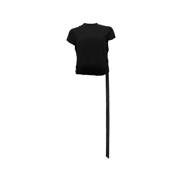 リックオウエンス レディース プルオーバー トップス Strap-detail t-shirt Black