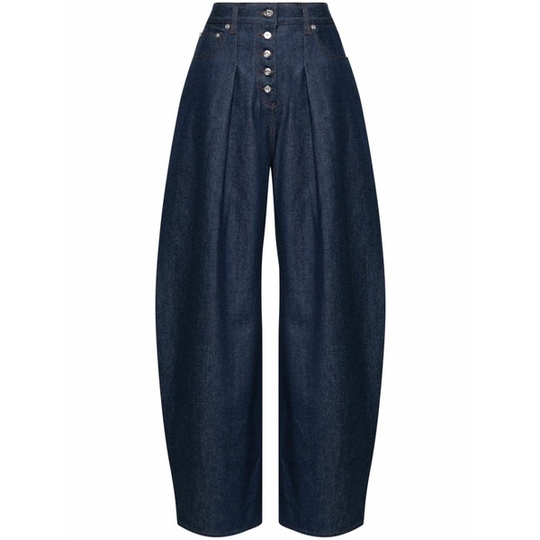ジャクエムス レディース ジーンズズボン下 ボトムス Le de-nimes ovalo mid-rise wide-leg jeans Blue