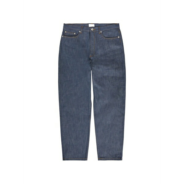アーペーセー メンズ ジーンズズボン下 ボトムス Logo-embroidered contrast-stitched jeans Blue