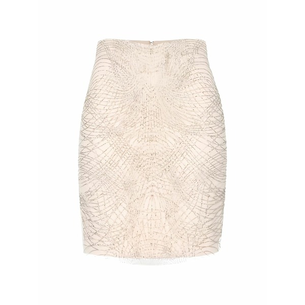 エリザベスフランキ レディース スコート ボトムス Crystal-embellished mini skirt Neutrals