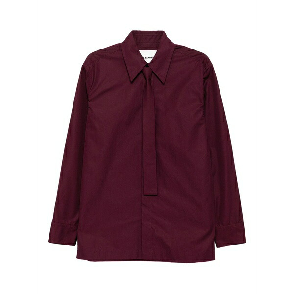 ジル・サンダー メンズ プルオーバー トップス Cotton shirt Red