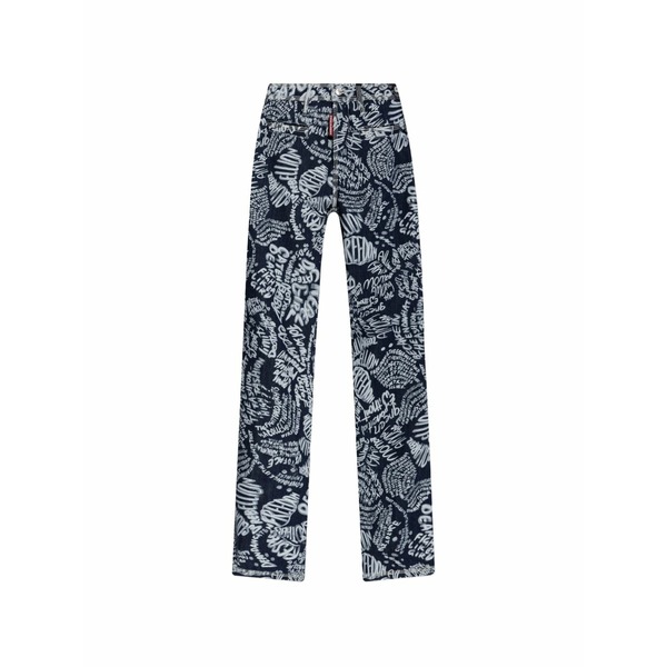 ディースクエアード レディース 心地好いズボン下 ボトムス Dalma printed trousers Blue
