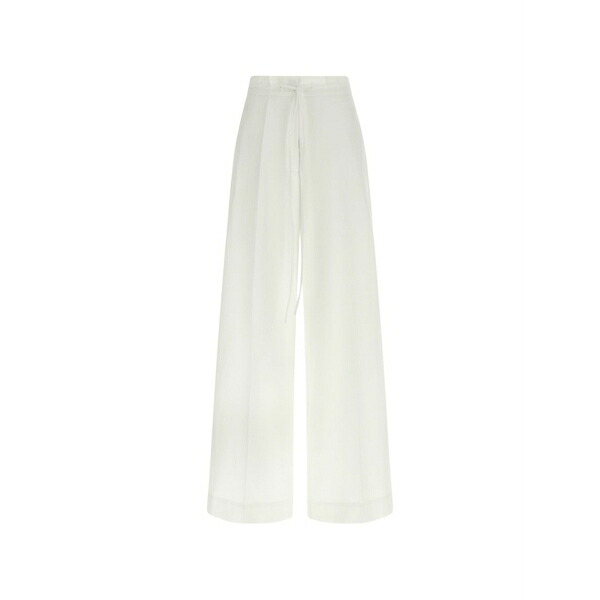 パロッシュ レディース 心地好いズボン下 ボトムス Pleated trousers White