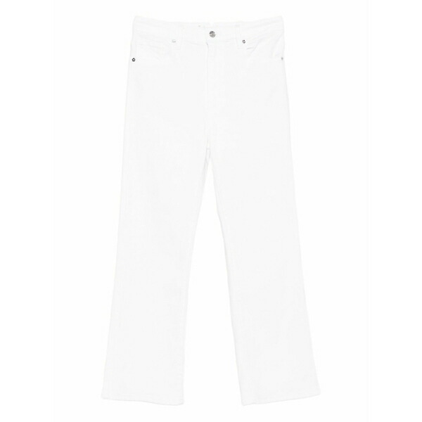 一こま レディース 心地よいズボン下 ボトムス Five-pockets jeans White