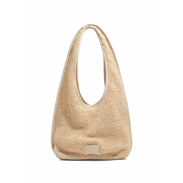 ビンバ イ ローラ レディース ショルダーバッグ 御徒面子 Large crochet-knit shoulder bag Neutrals