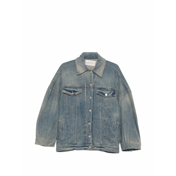 サーカス・泊まり レディース 上衣＆上衣 アウター Faded-effect denim jacket Blue
