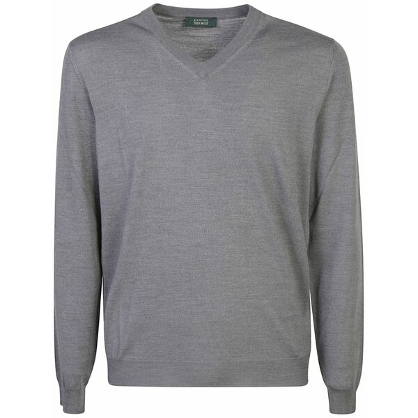 ザノーネ メンズ パーカー・スウェットシャツ アウター V-neck sweatshirt  Grey