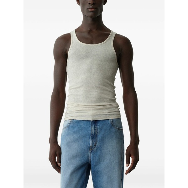 カルバンクライン メンズ カットソー トップス Ribbed-knit tank top  Neutrals