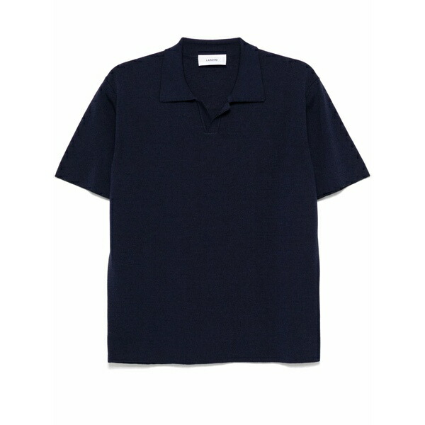 ラルディーニ メンズ ポロシャツ トップス Knitted polo shirt Blue|asty