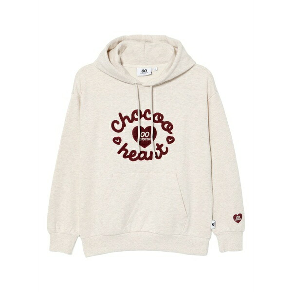 黒茶 レディース パーカー・スウェットシャツ アウター Logo-embroidered hoodie Neutrals