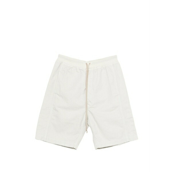 リックオウエンス メンズ 心地よいズボン下 ボトムス  wide pusher elastic-waist bermuda shorts White
