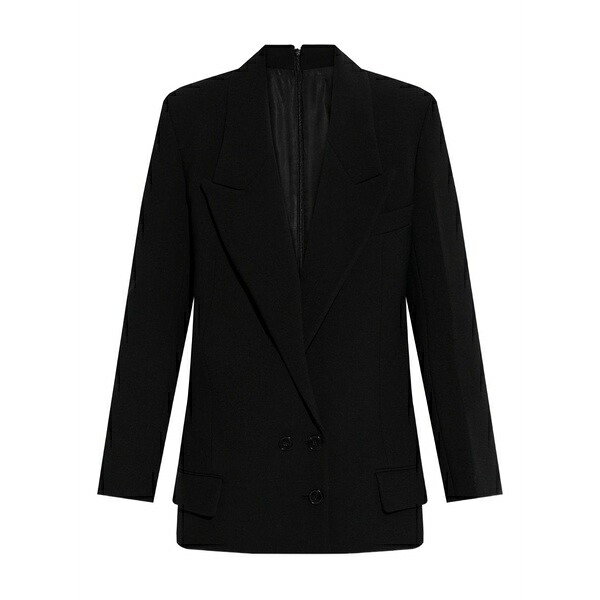 ヴィクトリア ベッカム レディース 上衣＆上衣 アウター Double-breasted peak-lapel blazer Black