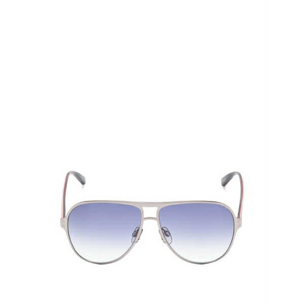 トミー ヒルフィガー メンズ サングラス・アイウェア 付属物 Gradient-lens pilot-frame sunglasses Silver