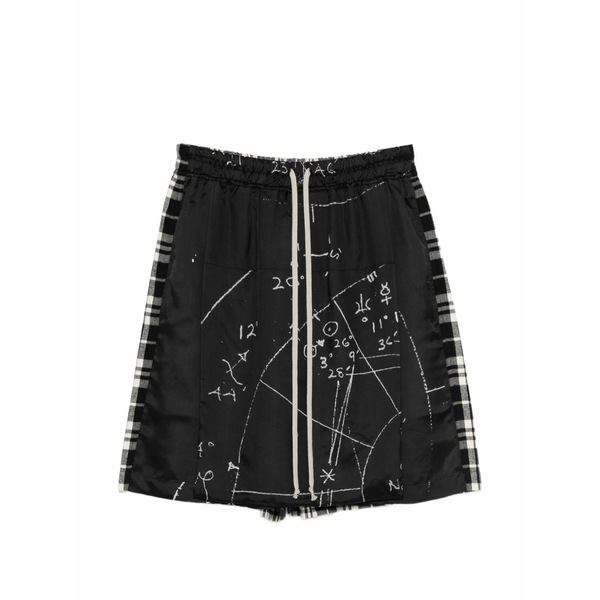 リックオウエンス メンズ 心地よいズボン下 ボトムス Kiltshorts elasticated-waistband shorts Black