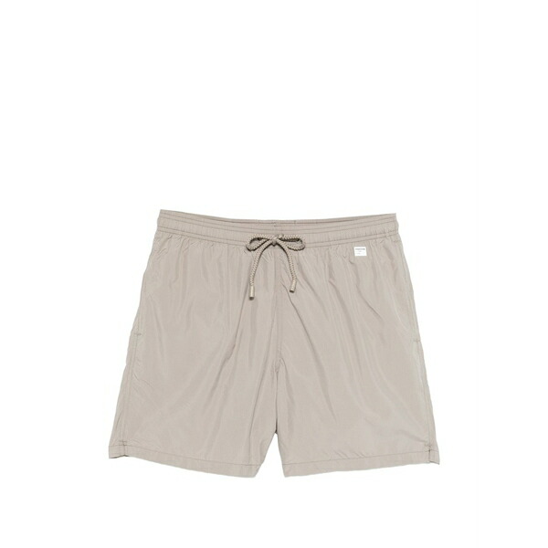 エムシーツーセイントバース メンズ 心地よいズボン下 ボトムス Lighting logo-patch swim shorts Neutrals