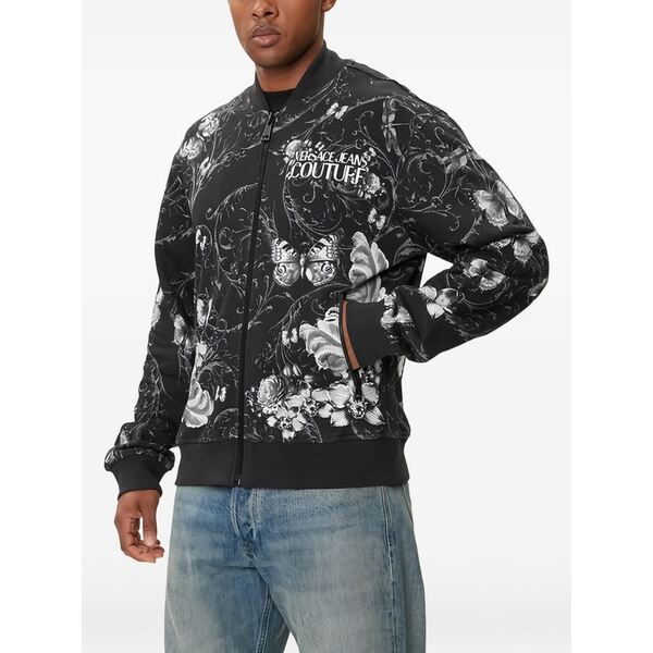 呼びりん探し回る メンズ パーカー・スウェットシャツ アウター Zip-up bomber jacket Black